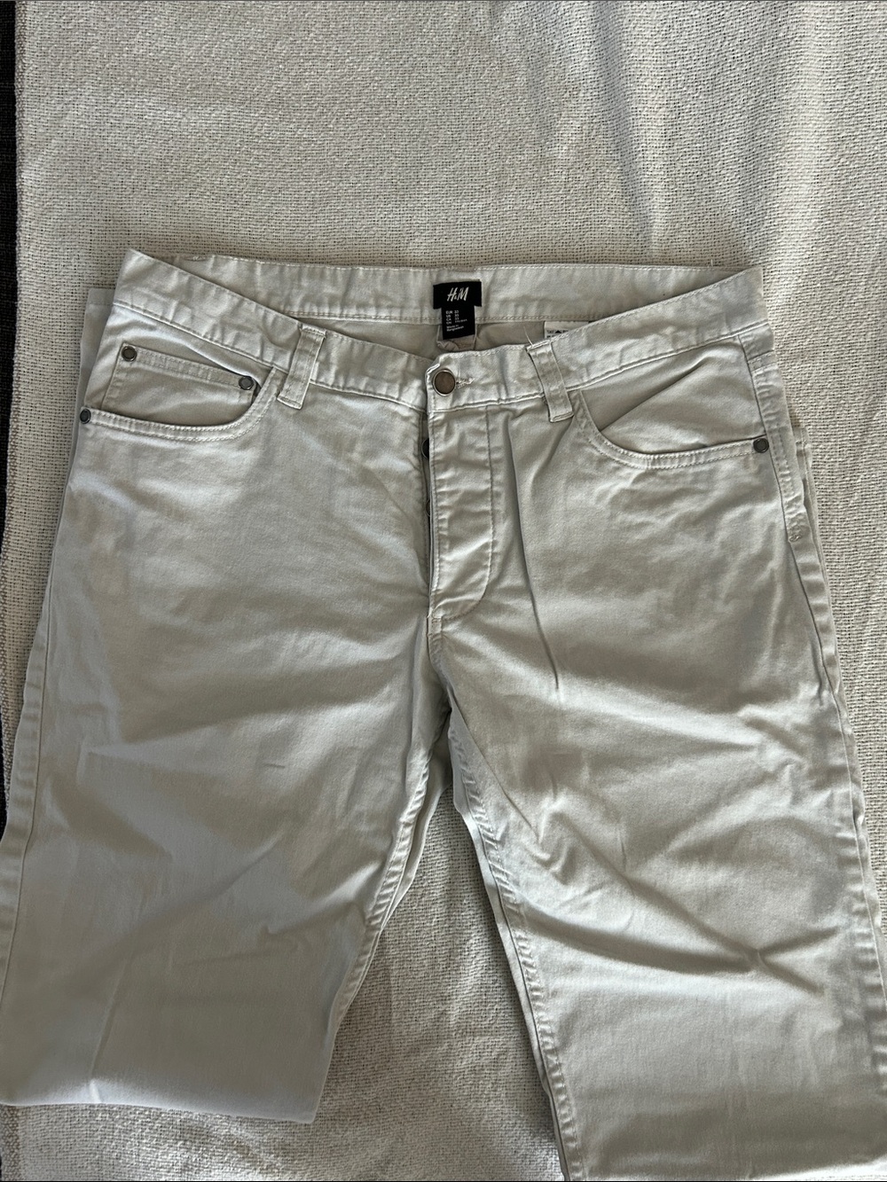 H&M Men's Pale Gray Straight Jeans